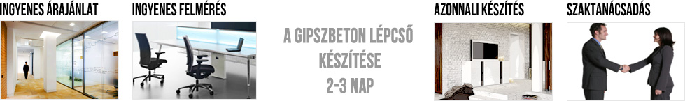 gipszbeton lépcső folyamat